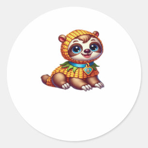 Corny Cuteness Halloween � die süßeste Slots-Überg Runder Aufkleber