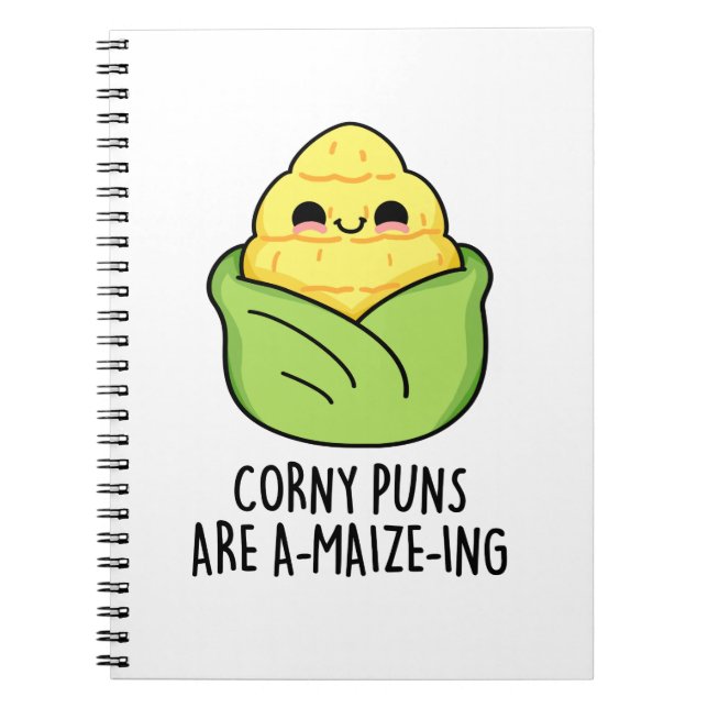 Corny Puns sind ein Mais-feiner Maispun Notizblock (Vorderseite)