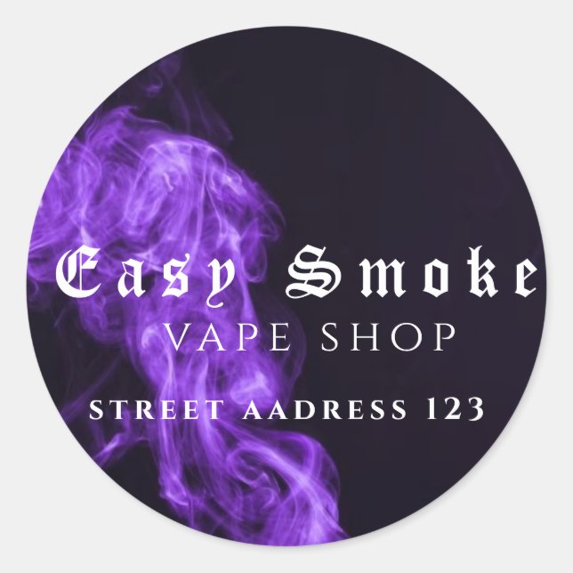 Corolful Smoke Vape Shop Klassischer Rundaufkleber Runder Aufkleber (Vorderseite)