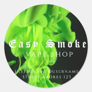 Corolful Smoke Vape Shop Klassischer Rundaufkleber Runder Aufkleber