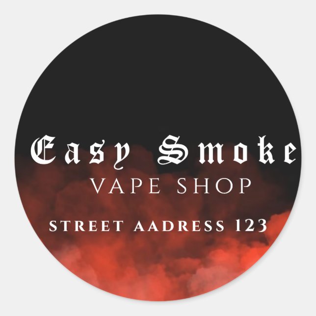 Corolful Smoke Vape Shop Klassischer Rundaufkleber Runder Aufkleber (Vorderseite)