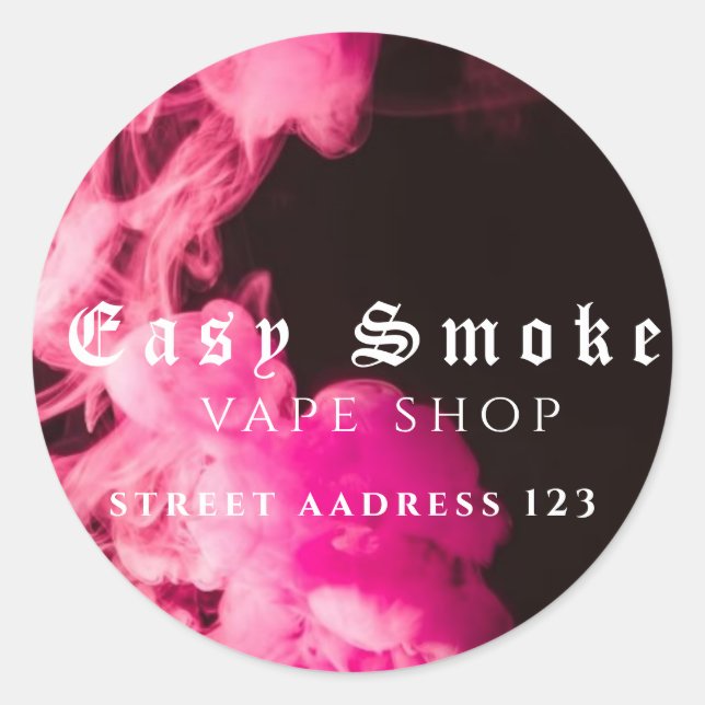 Corolful Smoke Vape Shop Klassischer Rundaufkleber Runder Aufkleber (Vorderseite)