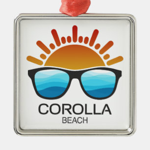 Corolla Beach North Carolina Sonnenbrille Ornament Aus Metall