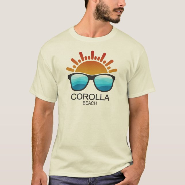 Corolla Beach North Carolina Sonnenbrille T-Shirt (Vorderseite)
