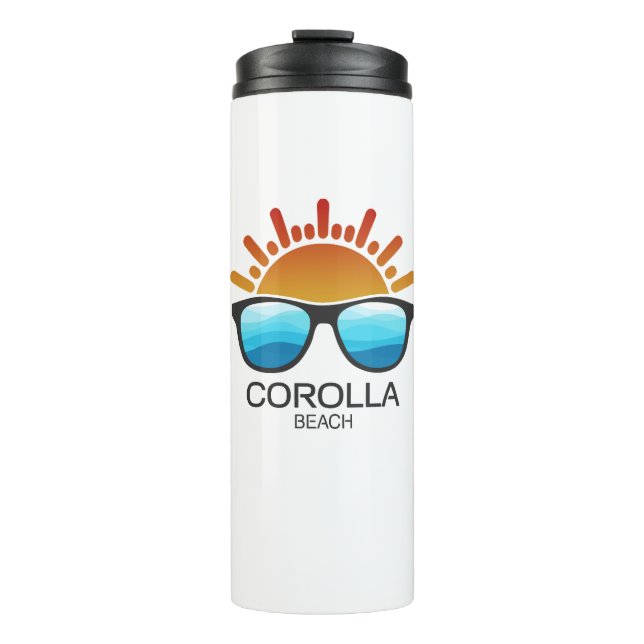 Corolla Beach North Carolina Sonnenbrille Thermosbecher (Vorderseite)