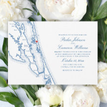 Corolla NC Karte Elegante Navyblaue Hochzeit