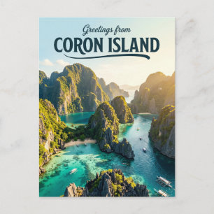 Coron-Insel Philippinen Postkarte
