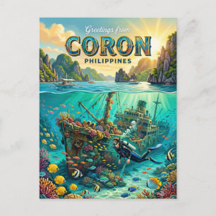 Coron Philippinen Postkarte