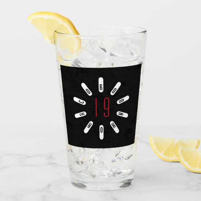 CORONA 19 HOAX Glas (Vorderseite Ice)