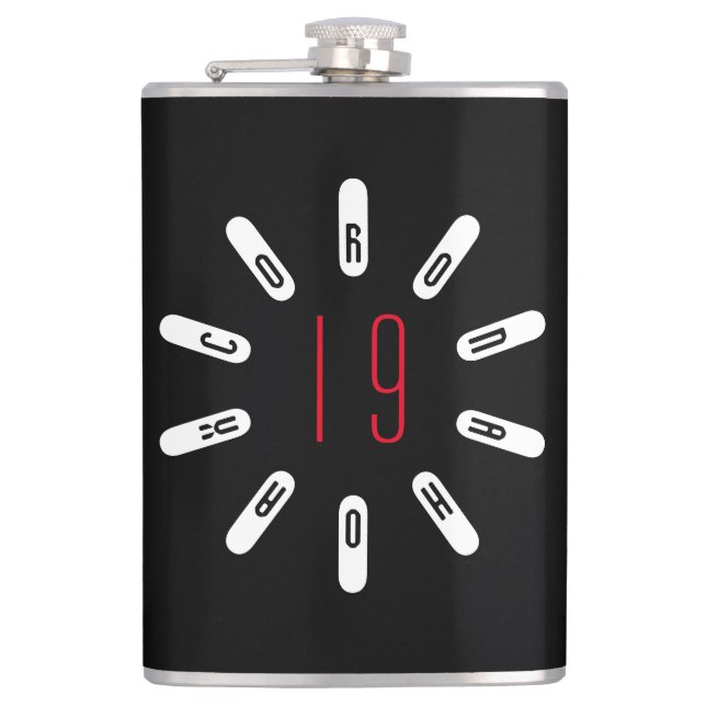 CORONA 19 HOAX Hip Flask Flachmann (Vorderseite)