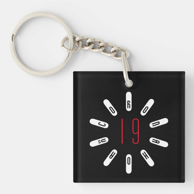 CORONA 19 HOAX Keychain Schlüsselanhänger (Vorderseite)