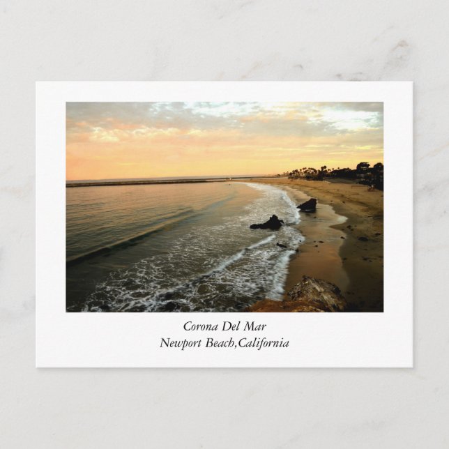 Corona Del Mar Newport Beach California Postkarte (Vorderseite)