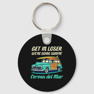 Corona Del Mar Strand Surfer Mädchen Frauen Männer Schlüsselanhänger