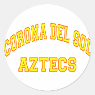 Corona del Sol Azteken Runder Aufkleber