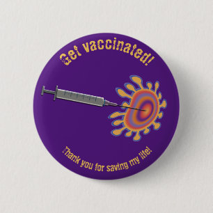 Corona – get vaccinated! button