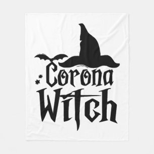 Corona-Hexe Halloween, Lustiges Halloween , Fleecedecke