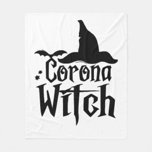 Corona Hexe Halloween , Lustiges Halloween , Fleecedecke