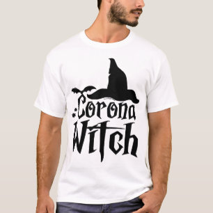 Corona Hexe Halloween , Lustiges Halloween , T-Shirt