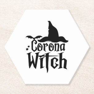 Corona Hexehy Halloween , Funny Halloween , Untersetzer