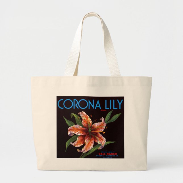Corona Lily Jumbo Stoffbeutel (Vorne)