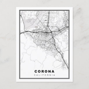 Corona Map Postkarte