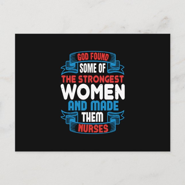Corona Nurses - Gott fand starke Frauen Postkarte (Vorderseite)
