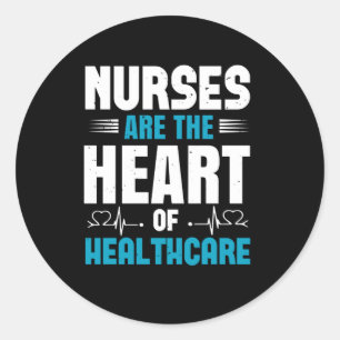 Corona Nurses - Herz der Gesundheitsversorgung Runder Aufkleber