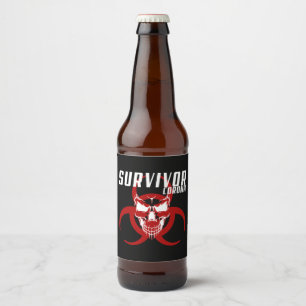 Corona Survivor Bierflaschenetikett