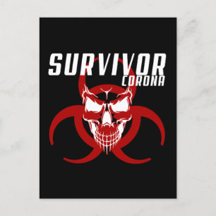 Corona Survivor Postkarte