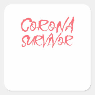 Corona Virus Awareness Design Quadratischer Aufkleber