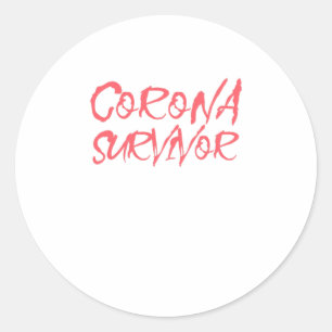 Corona Virus Awareness Design Runder Aufkleber