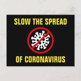 Corona Virus Covid 19 Verlangsamung der Verbreitun Postkarte