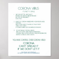 Corona Virus Facsheet sign poster workplace