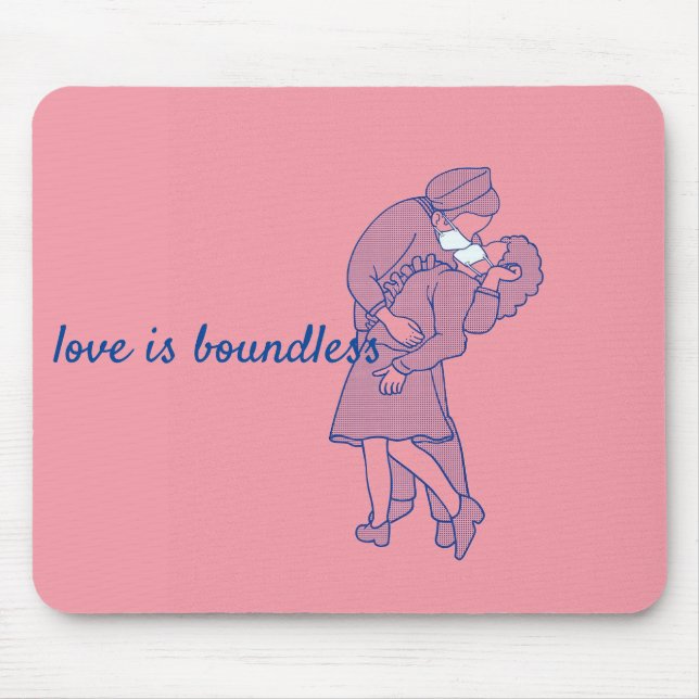 Corona Virus - Liebe ist grenzenlos Mousepad (Vorne)