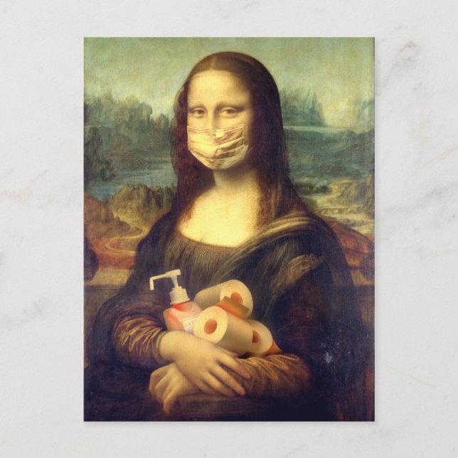 Corona-Virus-Portrait Postkarte (Vorderseite)