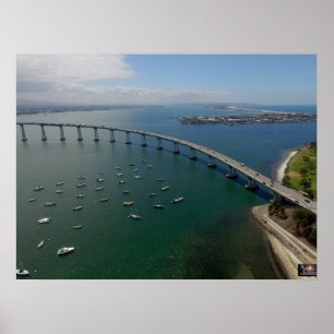 Coronado Bay Bridge von San Diego Poster