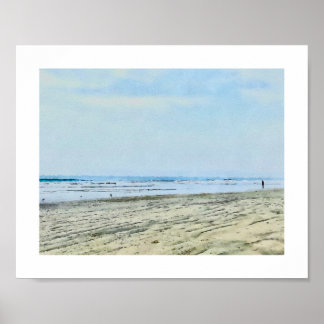 Coronado Beach California Aquarellmalerei Poster