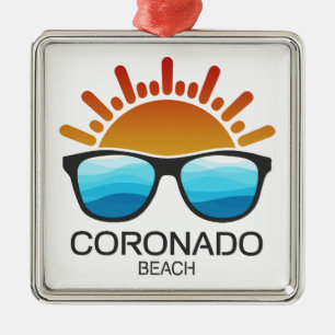 Coronado Beach California Sonnenbrillen Ornament Aus Metall