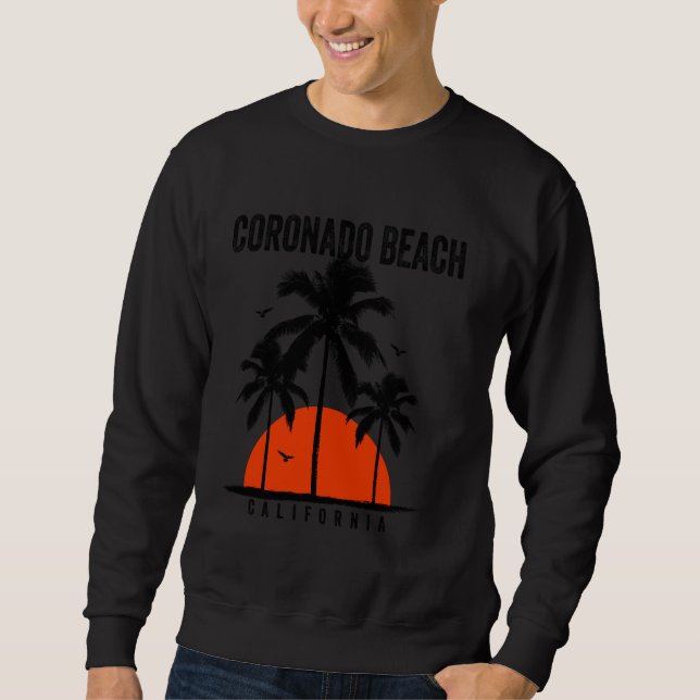 Coronado Beach California Surfboard Sweatshirt (Vorderseite)