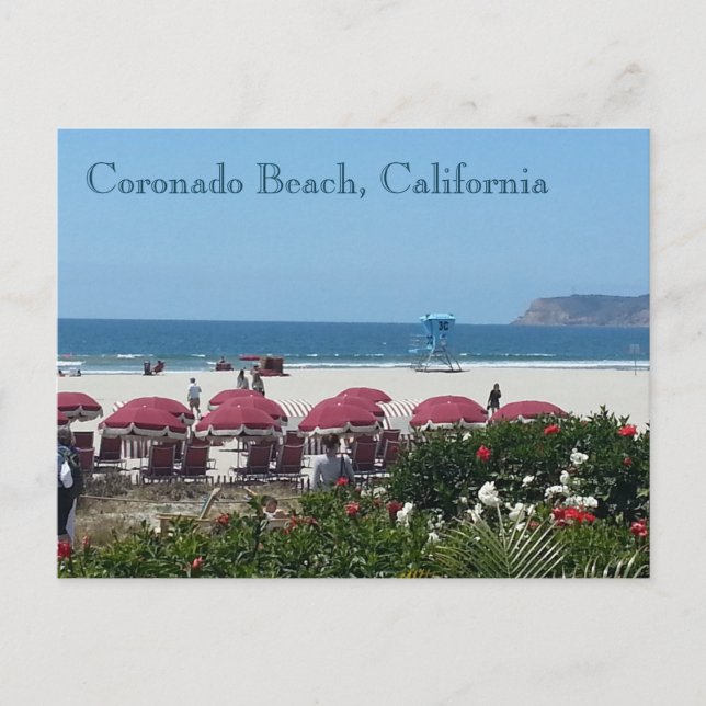 Coronado Beach im Hotel Del Coronado Postkarte (Vorderseite)