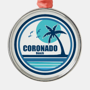 Coronado Beach Kalifornien Palmen Vögel Ornament Aus Metall