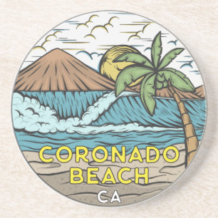 Coronado Beach Kalifornien Vintage Getränkeuntersetzer