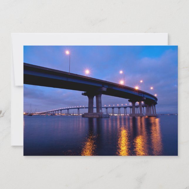 Coronado-Brücke bei Dusk Dankeskarte (Vorderseite)