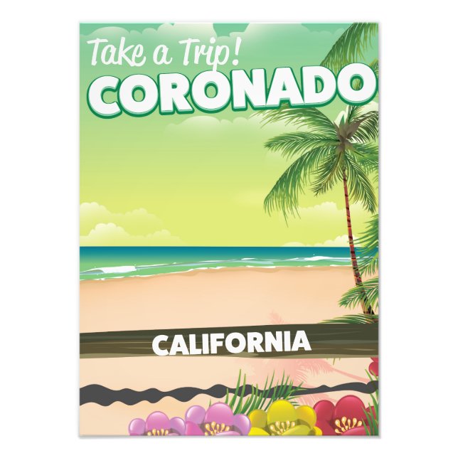 Coronado California Beach Travel Poster (Vorne)