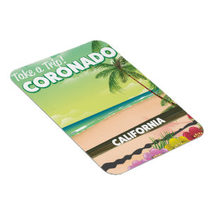 Coronado California Beach Travel Poster Magnet