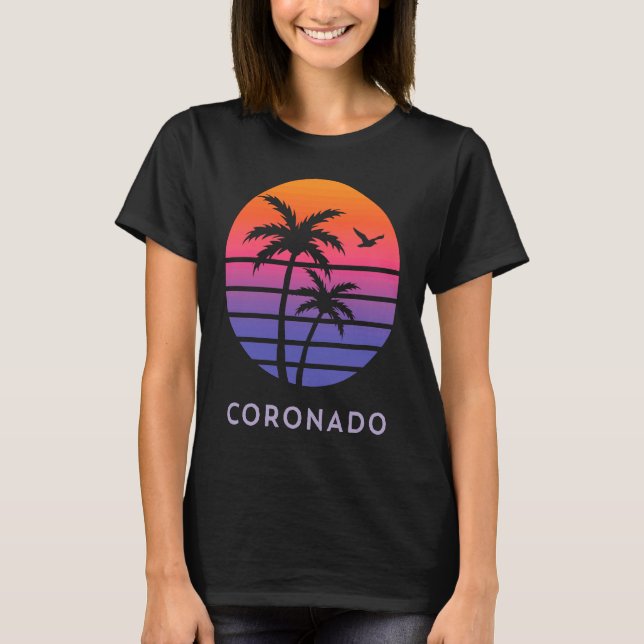 Coronado California Palm Tree Family Holiday T-Shirt (Vorderseite)