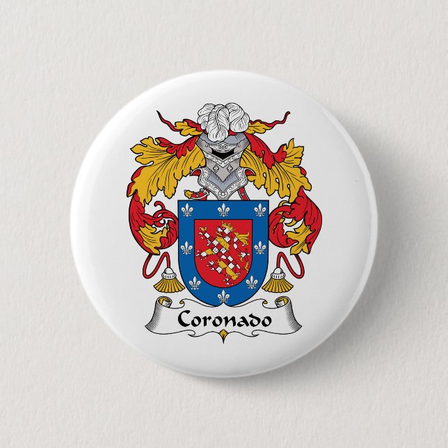 Coronado Familienwappen Button (Vorderseite)