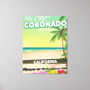 Coronado Kalifornien Strand Reiseplakat Leinwanddruck