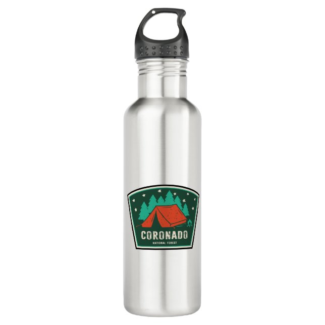 Coronado National Forest Camping Edelstahlflasche (Vorderseite)