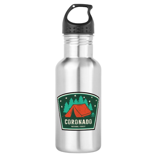 Coronado National Forest Camping Edelstahlflasche (Vorderseite)